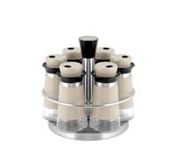 H&h Porte Épices Avec 6 Pots En Verre Et Support Rotatif
