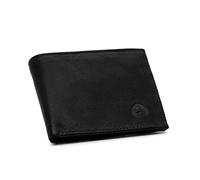 H&H Portefeuille fin pour homme - 100 % cuir véritable fait main - Petit et doux, noir mat, 11x9x2 cm, Moderne