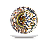 H&h set 6 piatti piani positano in stoneware decorato cm 26