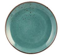 H & H Reactive Assiette Plate, Grès, Bleu clair, 1 Unité