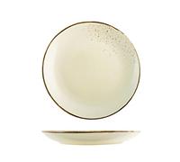 H&H Reactive Lot de 6 assiettes plates 27 cm Blanc ivoire
