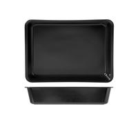 H&h Récipient Avec Bord En Mélamine 35x25x8 Noir Contenants Pour Aliments