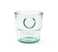 H&H Rycicl Auth Lot de 6 verres en verre recyclé, empilables, 320 cc