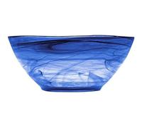 H&H saladier albâtre en pâte de Verre, 23 cm, Bleu Cobalt