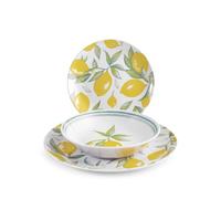 H&h, service de table, 18 pièces, collection Claire, en porcelaine décorée, lavable au lave-vaisselle