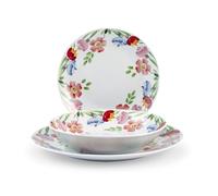 2X H&H Service 18 Pièces Table Nuveau En Porcelaine Décorée