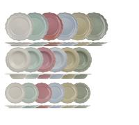 H&H Service De Table Sinfonia 18 Pièces En Stoneware Couleurs Assorties
