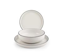 H&h Servizio Tavola 12 Pezzi Essence, noir