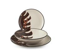 H&H Servizio Tavola 18 Pezzi Calathea In Stoneware