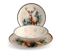 H&H Servizio Tavola Natalizio 18 Pezzi Alaska