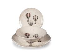 H&H Servizio Tavola Natalizio 18 Pezzi Frosty Sky In Stoneware