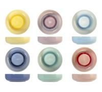 H&H Set 12 Piatti Fondi Coachella In New Bone China Cm 18