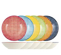 H&H Set 12 Piatti Fondi Vicky Assotiti Cm 20,5