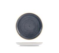 H&H Set 12 Piatti Frutta Ocean Blu In Stoneware Cm 20