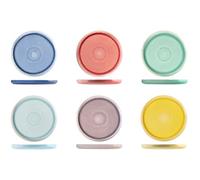H&H Coachella Set 12 Piatti Piani, New Bone China, 26cm, Colore, Estate
