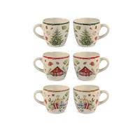 H&H Set 12 tazze caff Xmas Carol assortite CC 100