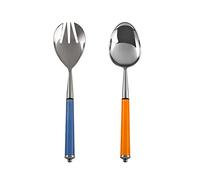H&h set 2 posate insalata in acciaio inox