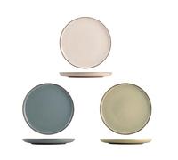 H&h set 4 piatti frutta pearl in porcellana cm 19