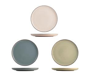 H&h set 4 piatti frutta pearl in porcellana cm 19