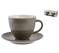 H&H Set 4 tazze t Good Morning Colore Marrone 270cc
