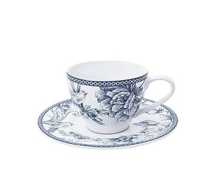 H&h set 4 tazze t kensington con piatto cc 240
