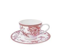 H&h set 4 tazze t con piatto primrose cc 240