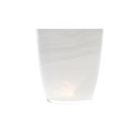 H&H Set 6 Bicchiere Alabastro In Vetro Bianco Cl 23