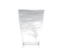 H&H Set 6 Bicchieri alabastro in vetro Bianco cl35