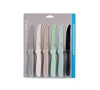 H&h set 6 coltelli lama in acciaio con rivestimento antiaderente