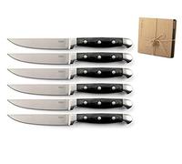 H&H Set 6 coltelli Montana Con Lama INOX e manico Legno Naturale