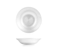 H&h set 6 piatti fondi circle in vetro cm 22,5