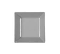 H&h set 6 piatti fondi quadrati boston osaka in stoneware grigio cm 17x17
