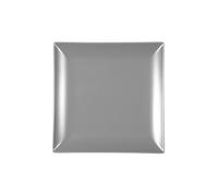 H&h set 6 piatti frutta boston osaka in stoneware grigio cm 18x18