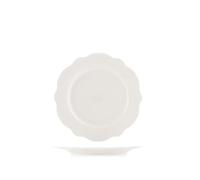 H&h set 6 piatti frutta festonati blanc in new bone china cm 21