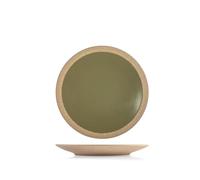 H&H Set 6 piatti frutta Gemme Verde in Stoneware cm 20