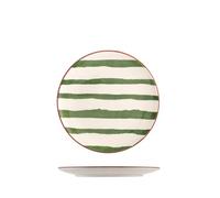 H&H Set 6 Piatti Frutta natalizi Stripe cm 20