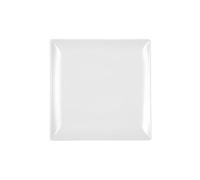 H&H Set 6 Piatti Frutta Quadrati Boston Osaka In Stoneware Bianco Cm 18