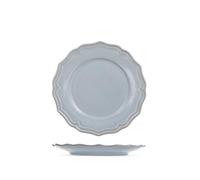 H&H Set 6 Piatti Frutta Sinfonia In Stoneware Azzurro Cm 23