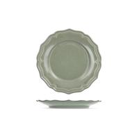 H&H Set 6 Piatti Frutta Sinfonia In Stoneware Verde Cm 23