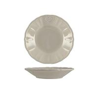 H&H Set 6 Piatti In Stoneware Celine Grigio Fondo 21,5