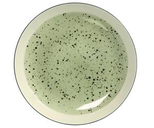 H&h set 6 piatti in stoneware mimosa verde piano 26,5