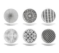 H&H Set 6 Piatti Mirage In Porcellana Cm 15