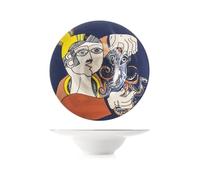 H&h set 6 piatti pasta pablo in stoneware cm 28