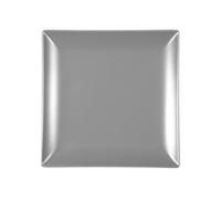 H&h set 6 piatti piani boston osaka in stoneware grigio cm 24x24