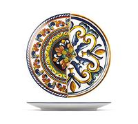 H&H Set 6 Piatti Piani Positano In Stoneware Decorato Cm 32