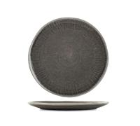 H&H Set 6 Piatti Piani Yucatan In Stoneware Marrone Cm 27