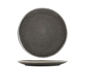 H&H Set 6 Piatti Piani Yucatan In Stoneware Marrone Cm 27