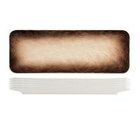 H&H Set 6 Piatti Rettangolari Eclipse 35x12 cm