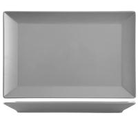 H&H Set 6 Piatti Rettangolari Osaka Grigio Cm 34X22