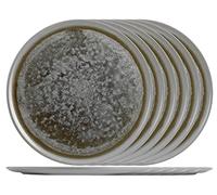 H&H set 6 Piatti tondi Velvet In Stoneware Cm 32